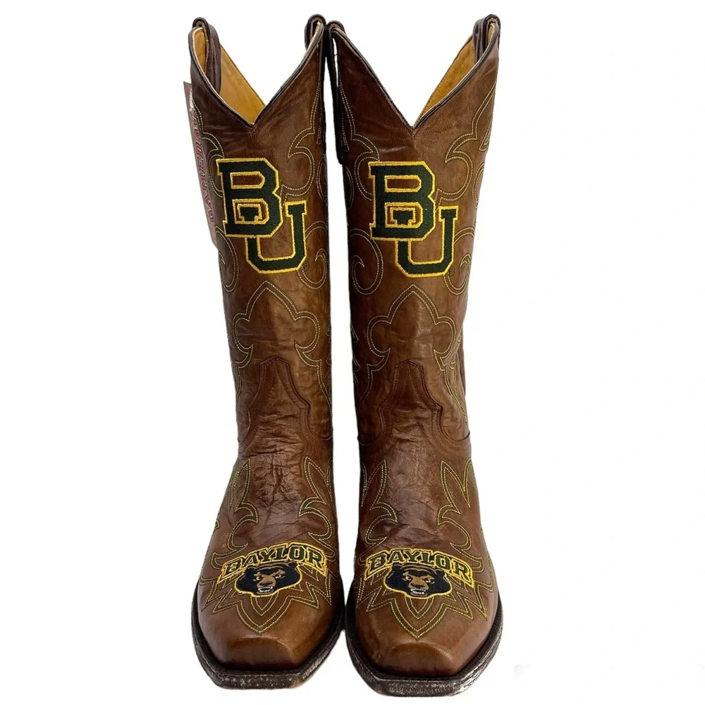 GAMEDAY BOOTS Baylor University Bears NEW Embroidered Cowboy Boots Size 10.5